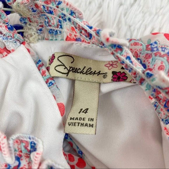 sleeveless mock neck floral chiffon shift dress - Picture 5 of 7